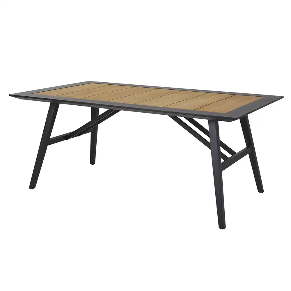 Chios dining table 100x175 cm black/teak