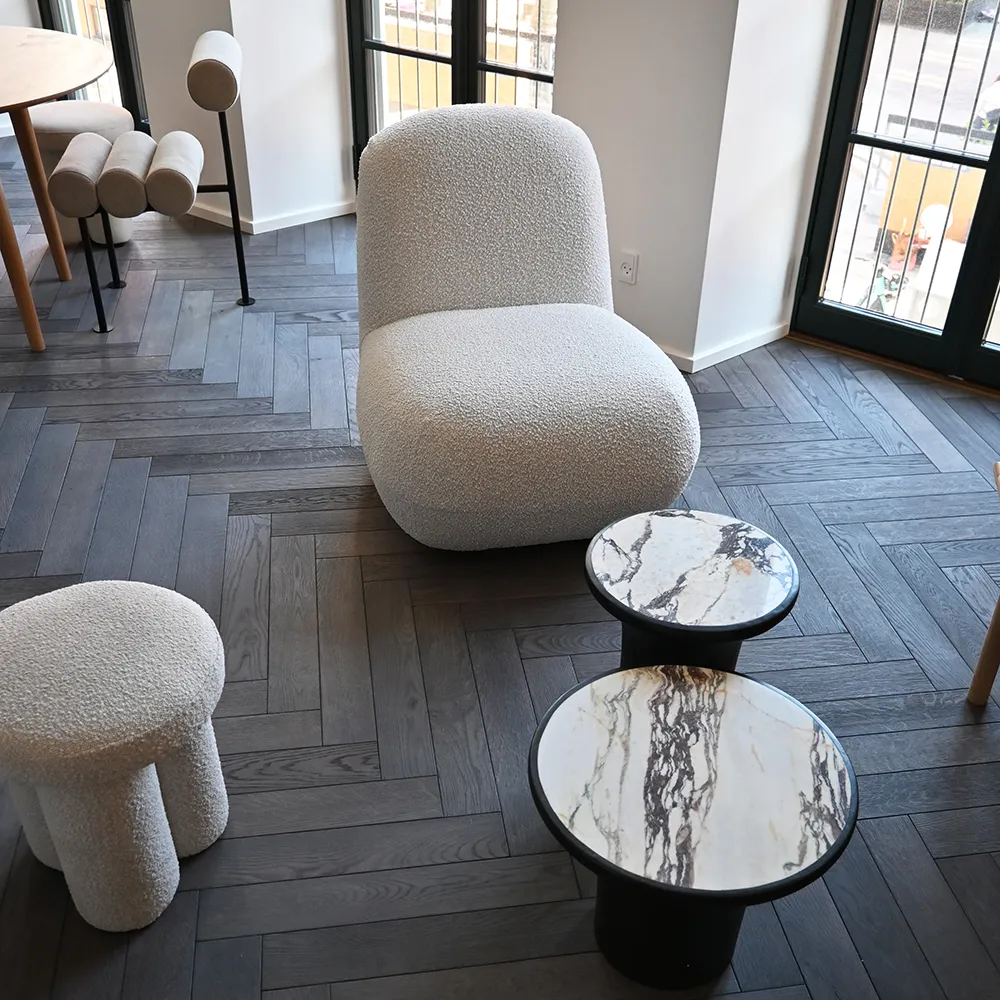 Trumpet Table, Low - Calacatta