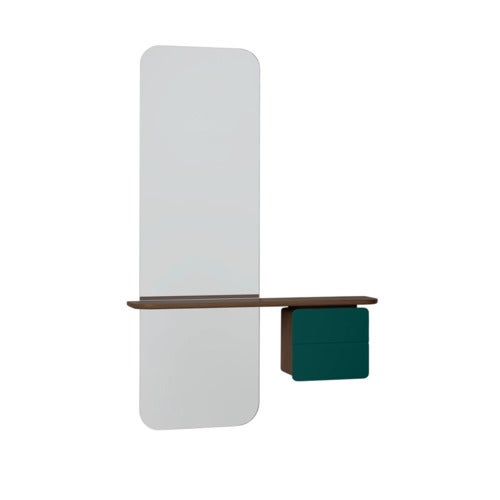 One More Look Mirror Dark oak/Forest Green