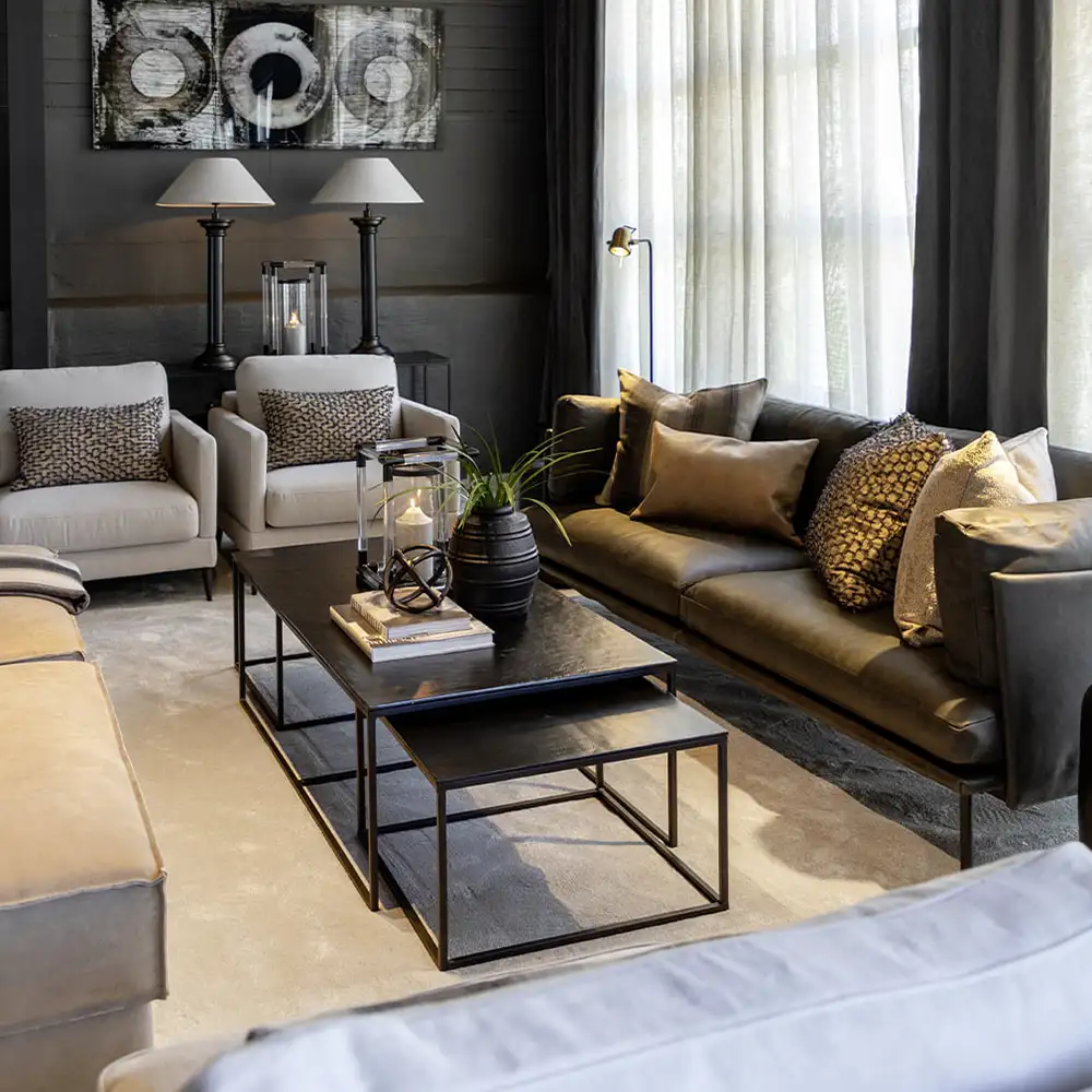 Mille Coffee table 3-set Black