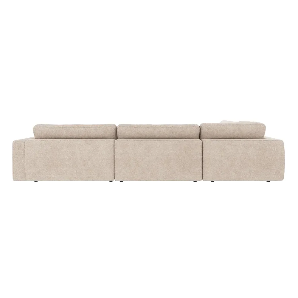 Duncan corner sofa 2+3-seater fabric Robin light grey