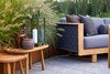 Angle Lounge Armchair Teak Incl Grey Air Touch Cushion Set