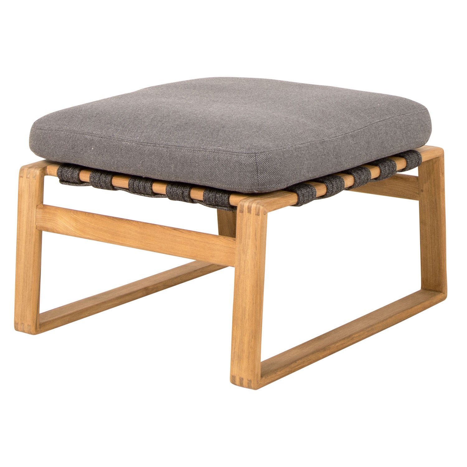 Endless Footstool Teak incl. Grey Cane-Line Airtouch Dyna