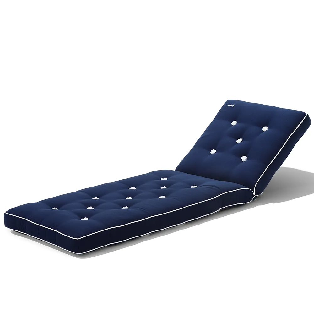 Sunbed Cushion 60 X 185 Cm Dark Blue