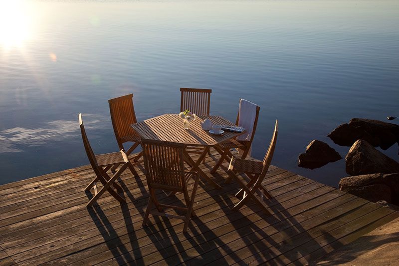 Viken folding chair teak