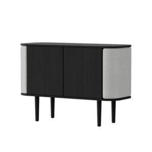 Treasures 2-door cabinet Black Oak/Sterling