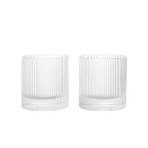 Ripple Tumbler Glass 2-pack Clear