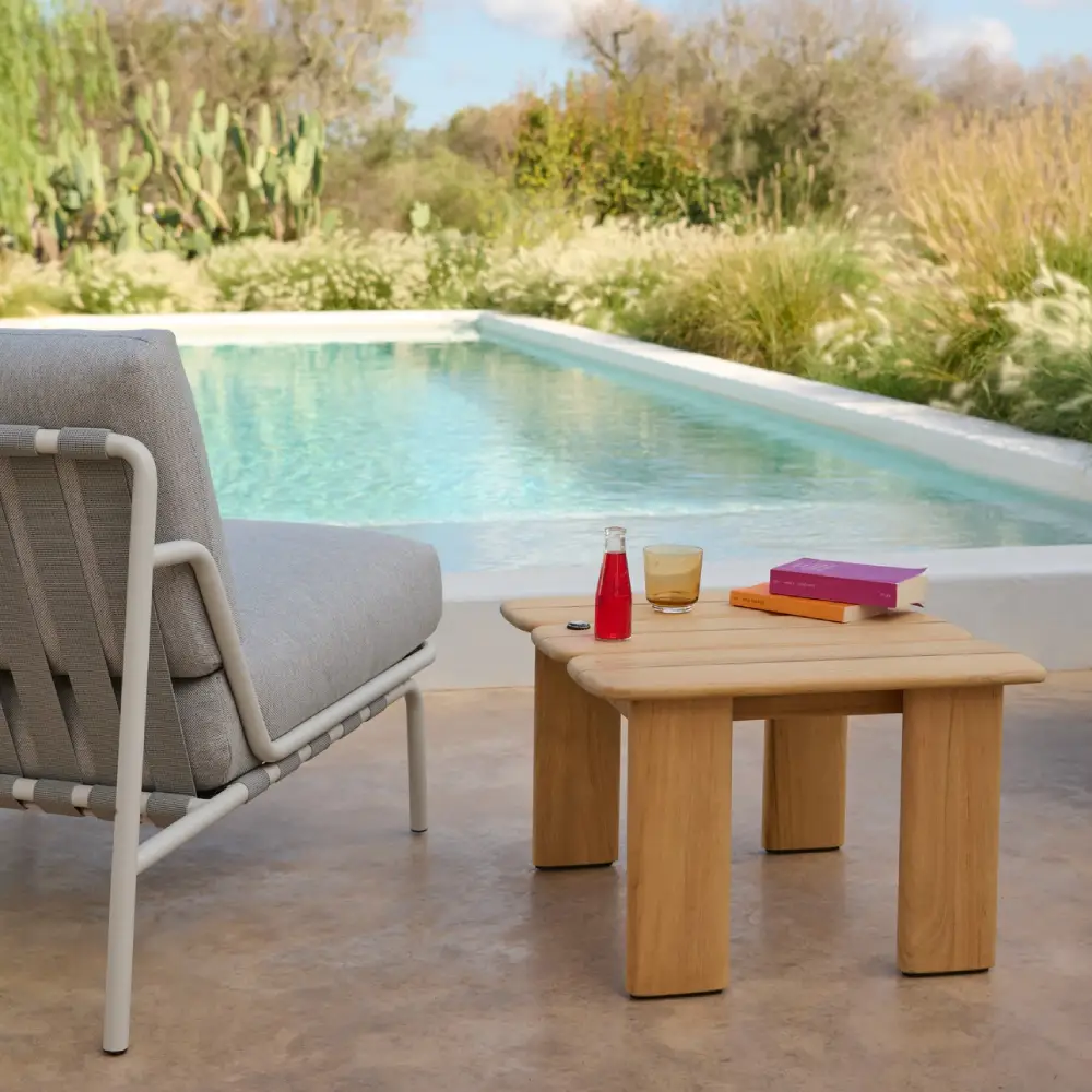 Coffee Table Teak 55x55 Assemble