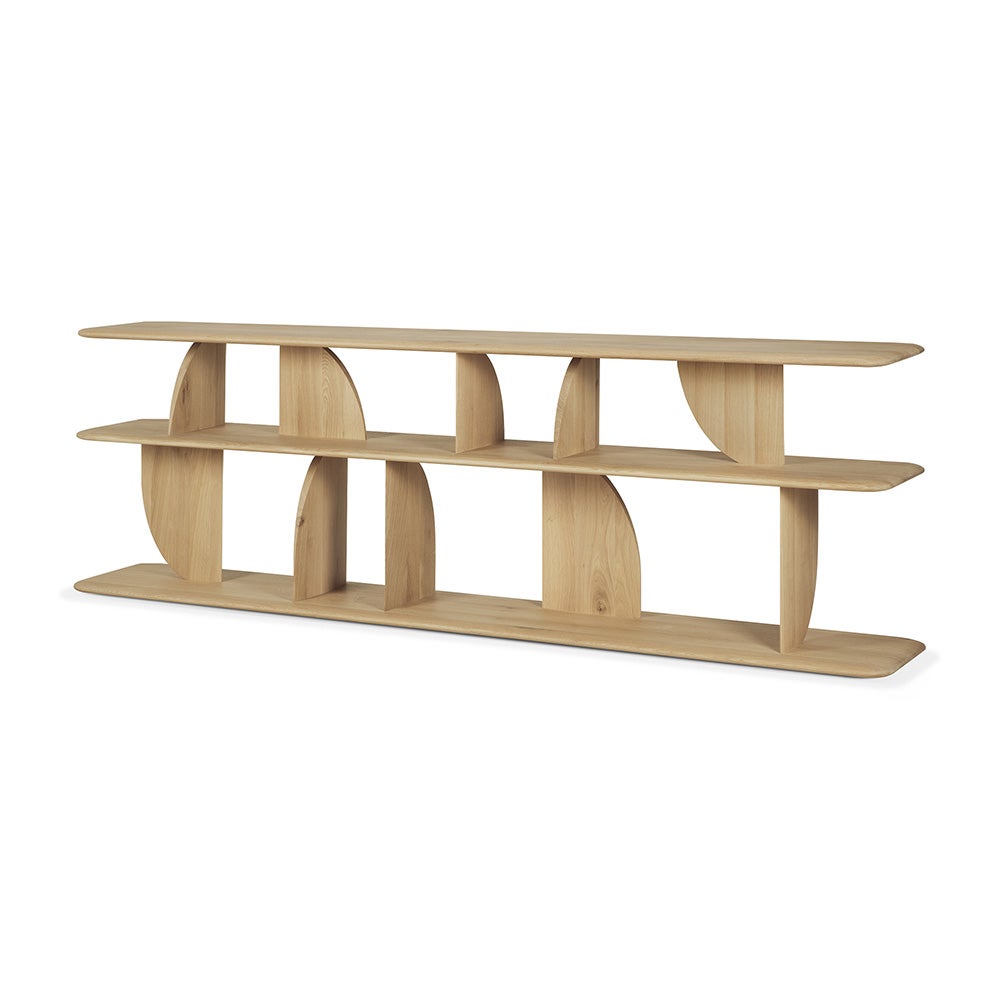 Geometric Console table - Oak