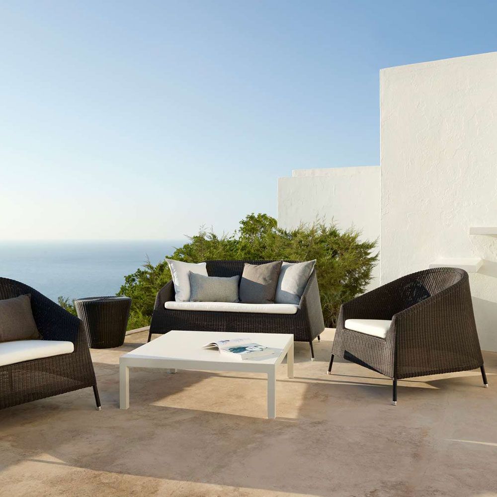 Kingston 2 seater Stackable Lounge Sofa Mocha