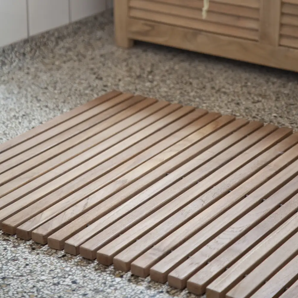 Bath Bathroom mat 40x40 cm Teak
