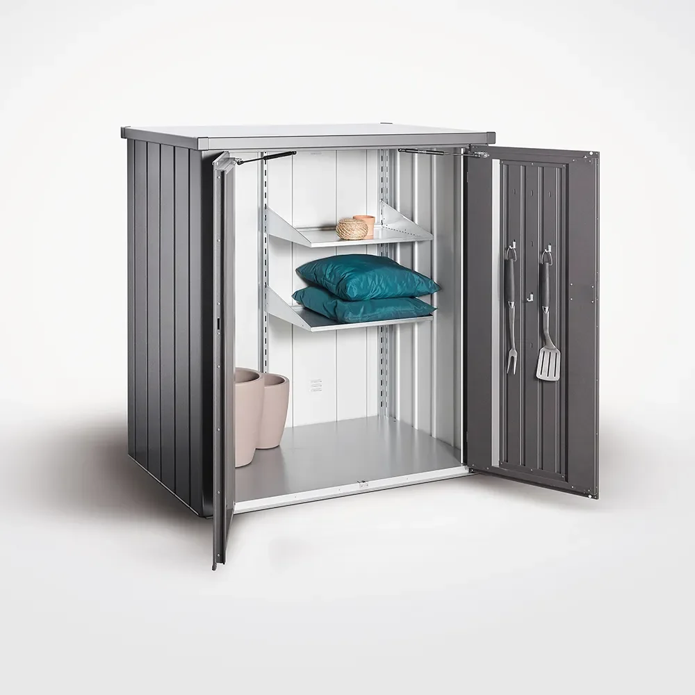 Romeo Patio cabinet L Metallic dark grey