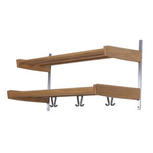 Meja Hat rack 90 cm 2 shelves Lacquered Oak