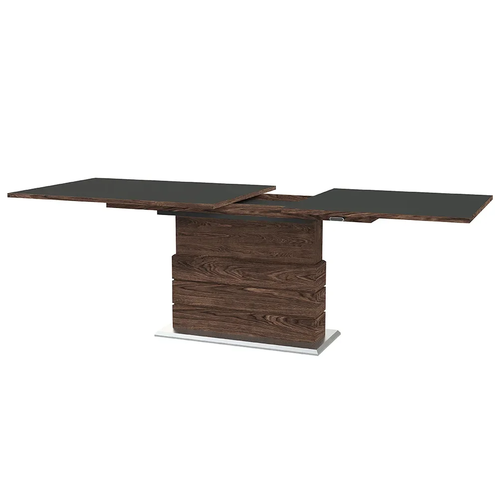 Sm30 Dining Table 100X200-280 cm Oiled Walnut / Black Laminate