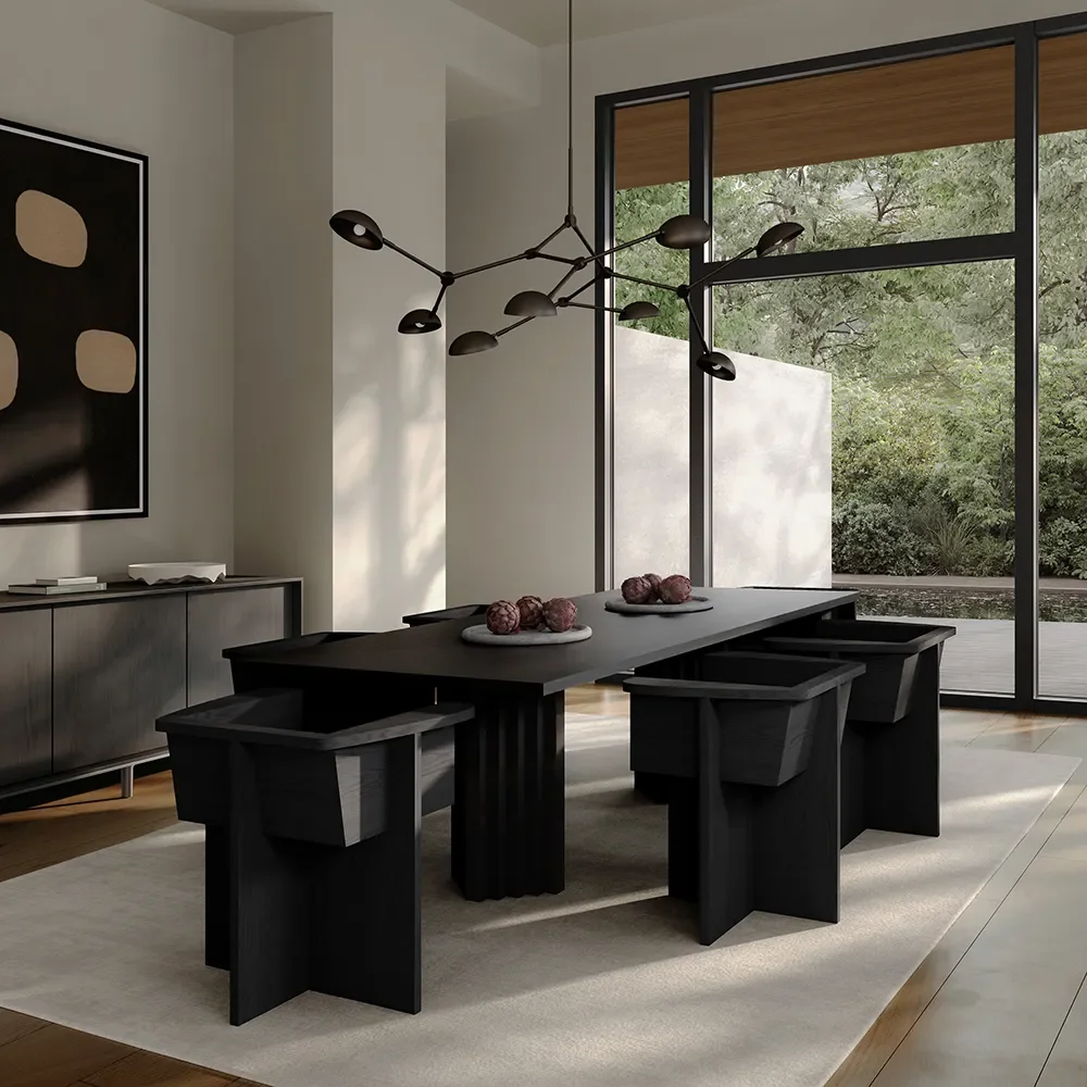 Brutus Dining Chair - Coffee Black Oak