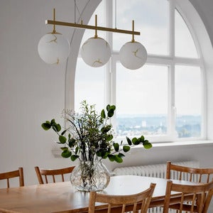 Bellagio ceiling lamp L82cm brass/white