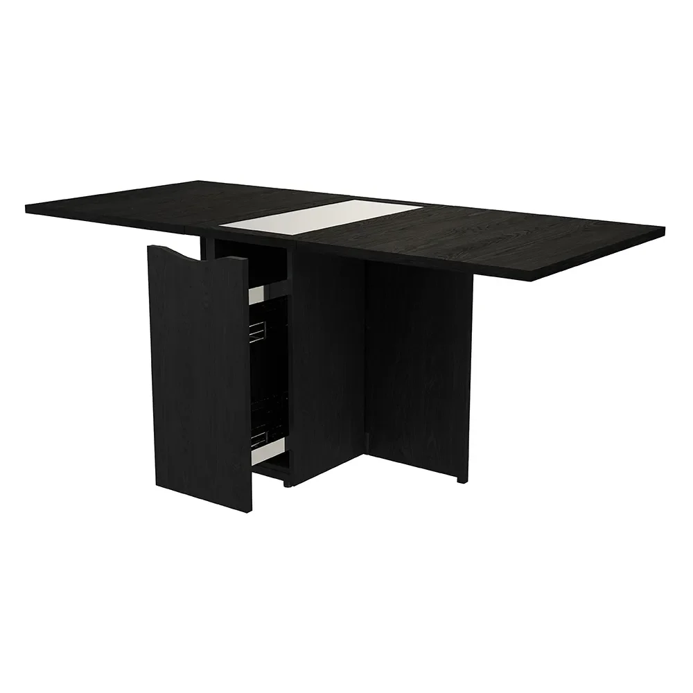Sm101 Table Black Oak Lacquer 80-109(178)x40x74 cm