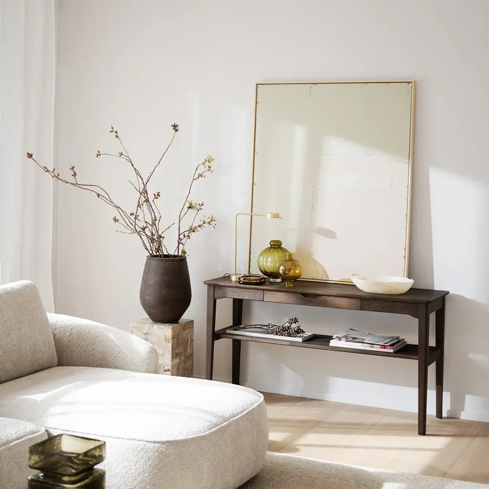 Markham console table brown oak