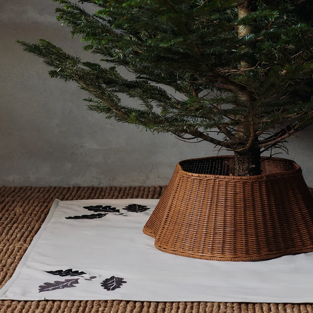 Hand-Braided Tree Skirt Natural