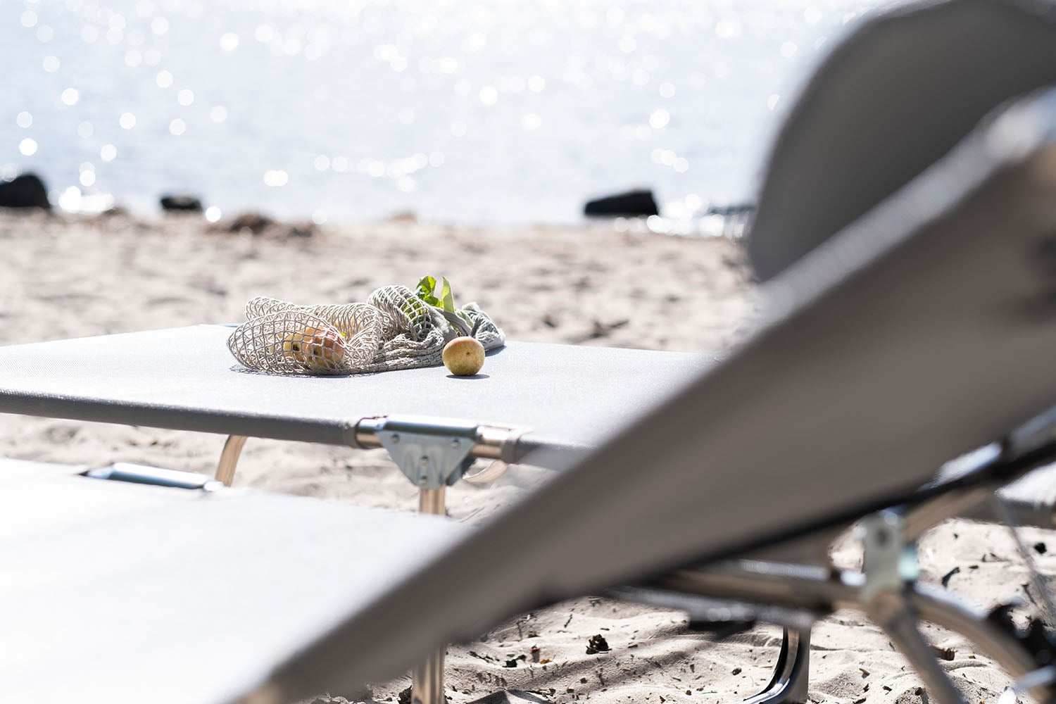 Amigo sunbed xxl grey aluminium/textilene