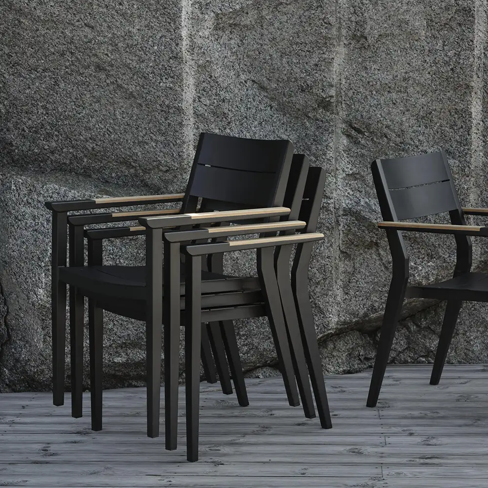 Chios armchair black incl cushion