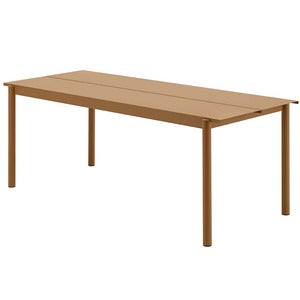 Linear Steel Dining table 200X75 cm Burnt Orange 