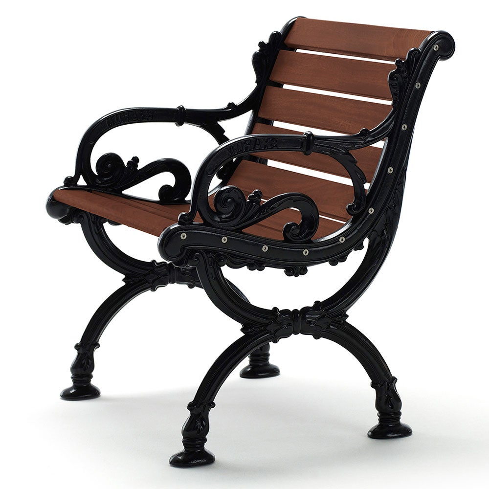 Armchair Byarum / g:black / w:brown glass. for Byarums Bruk