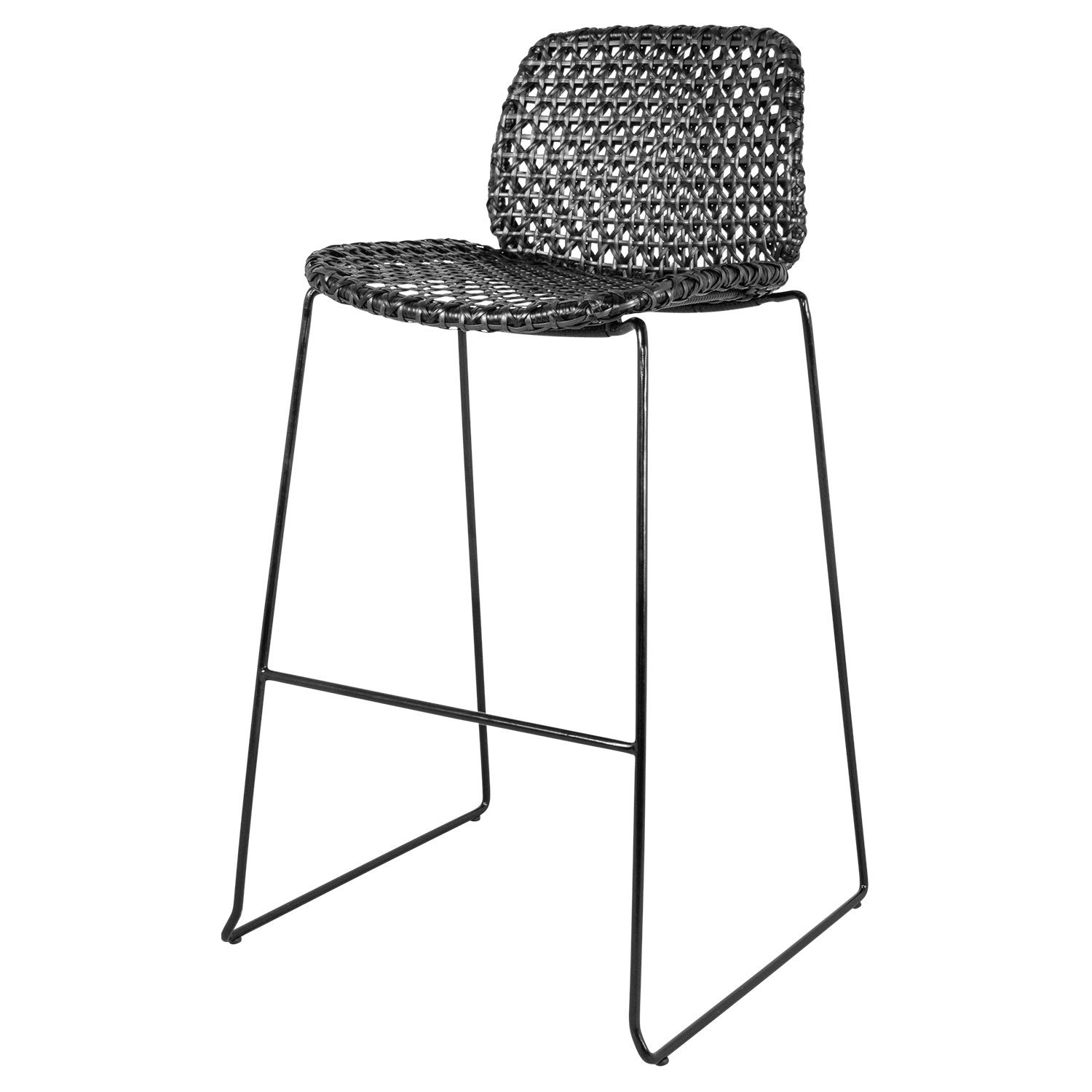Vibe Barstool Black/Graphite Weave