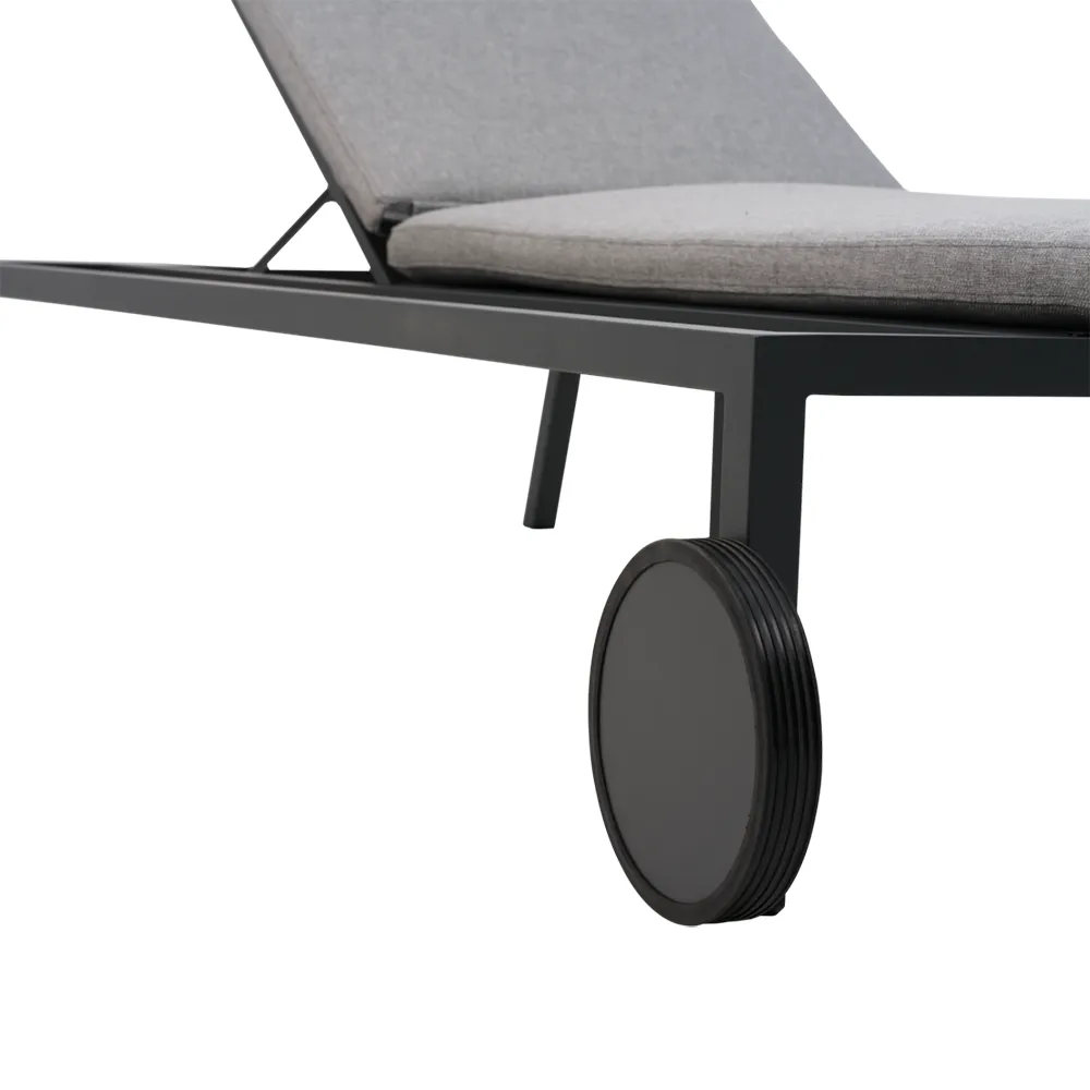 2-pack Samvaro sun lounger anthracite Pearl Grey