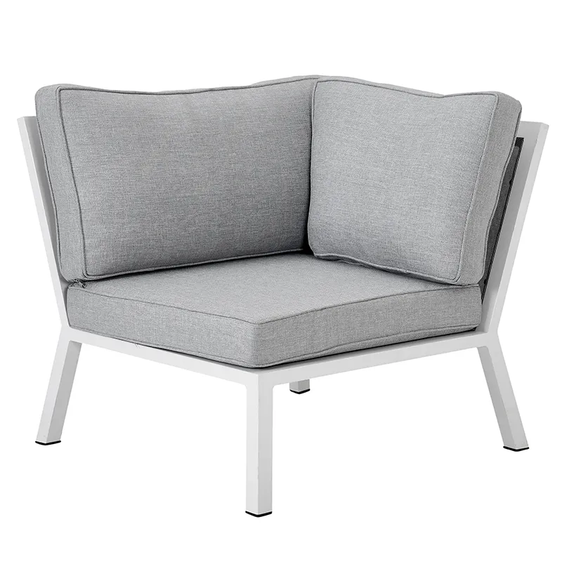 Belfort corner piece   including cushions white / Peral Grey