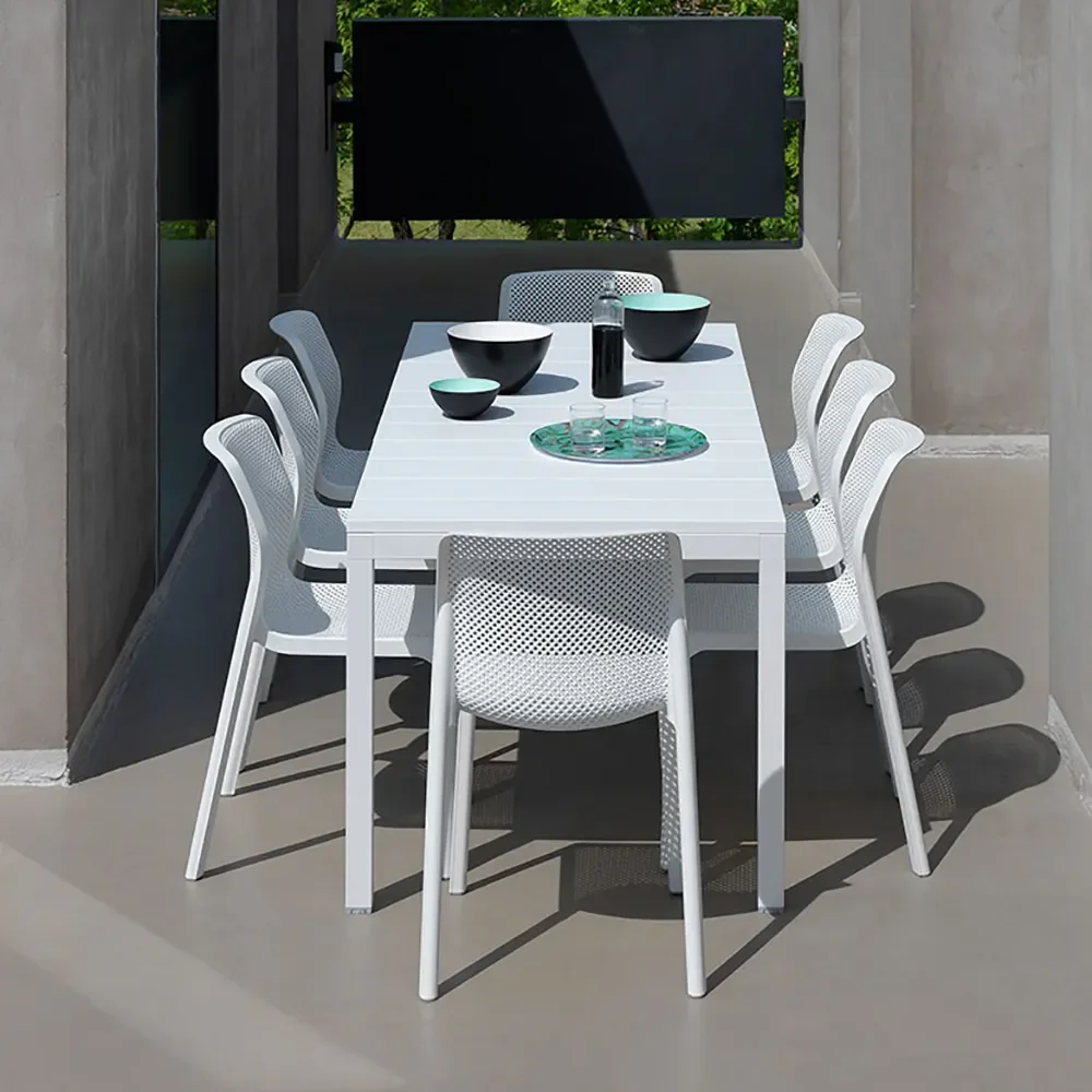 Rio Dining table 140/210x85 cm White