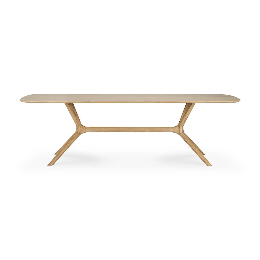 X Dining table Oak 250x100x76 cm