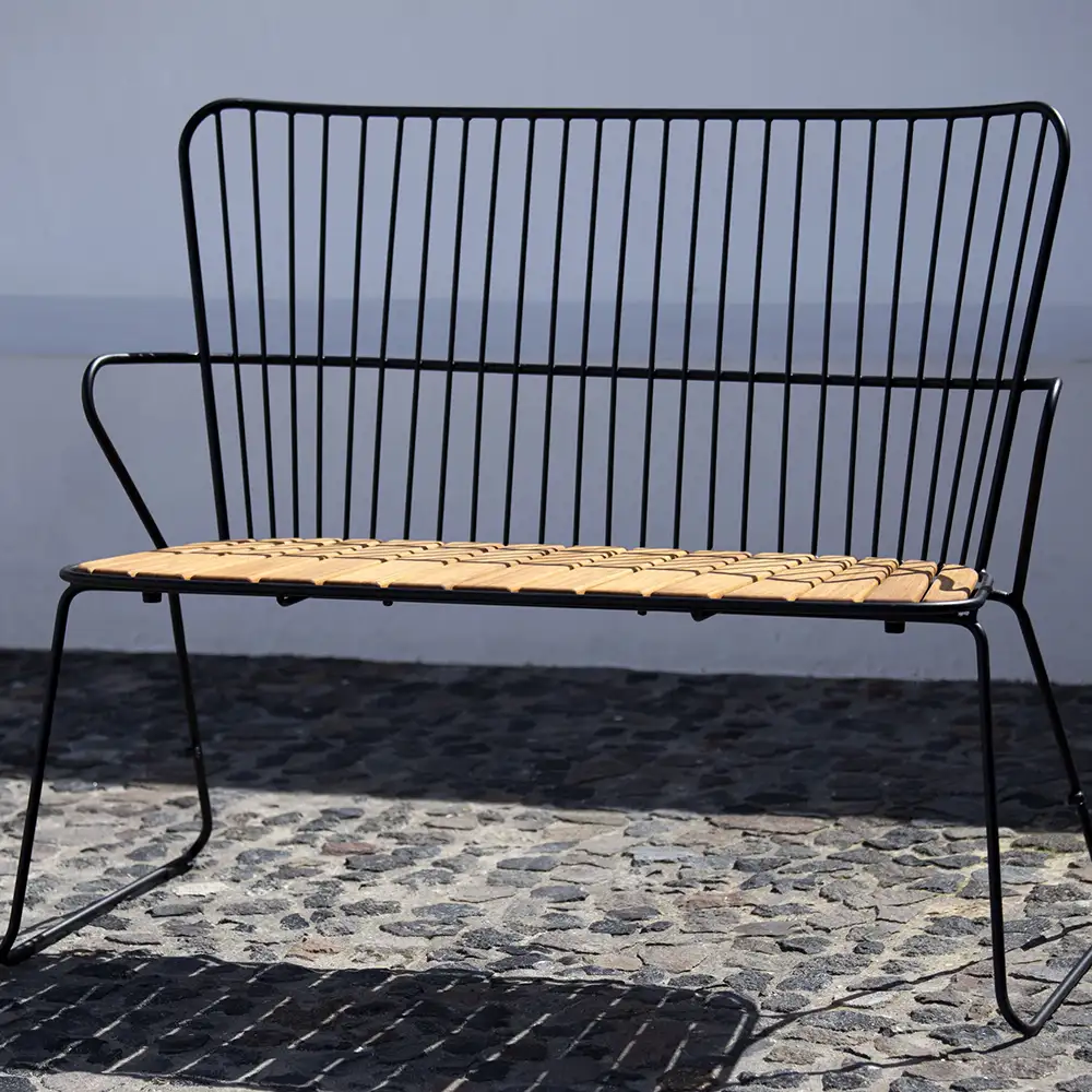 Paon bench black steel