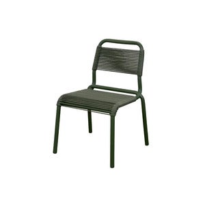Al Dente chair, stackable m/dark green Weave Dark green