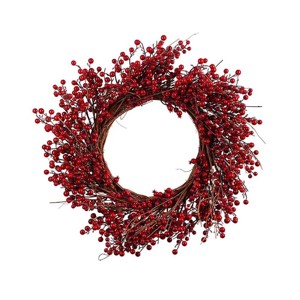 Artificial Berry Wreath Red Ø 75 cm