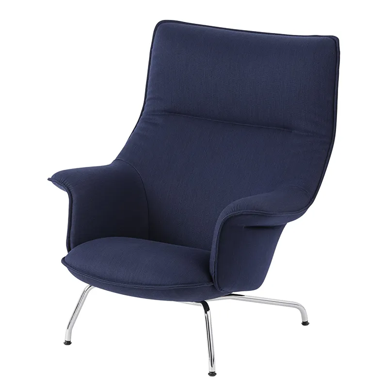 Doze Lounge Chair High Back Tube Base - Balder 782 Chrome