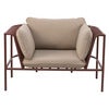 Collier armchair  Zin red / Teddy beige