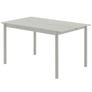 Linear Steel Dining table 140X75 cm Grey 