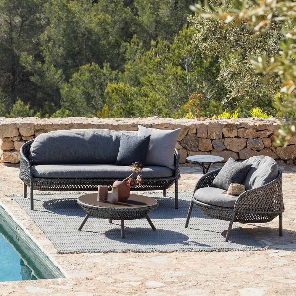 AHNDA lounge chair AB7 vulcano 0305 graphite 0108