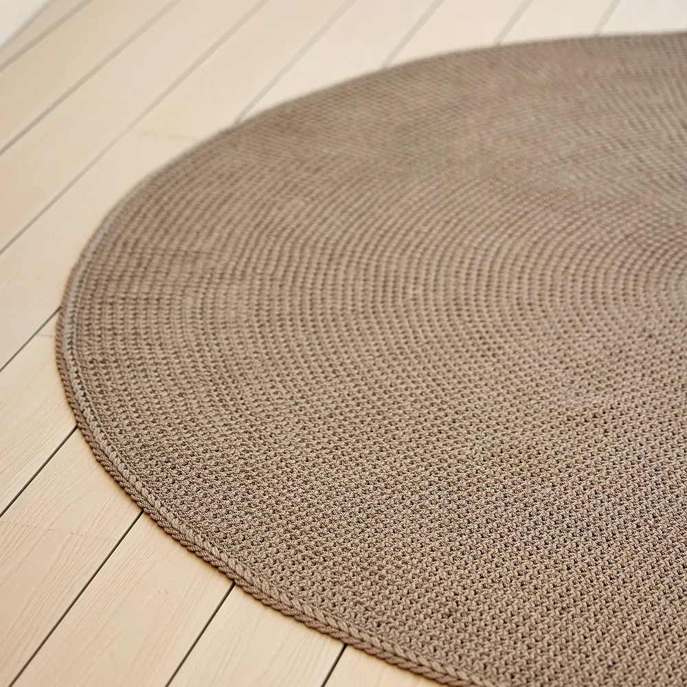 Knit carpet 200 cm Dark sand