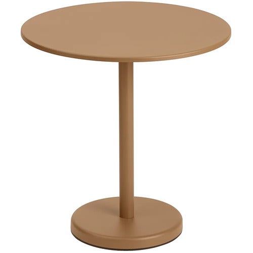 Linear Steel Café Table Ø70 cm Burnt Orange 