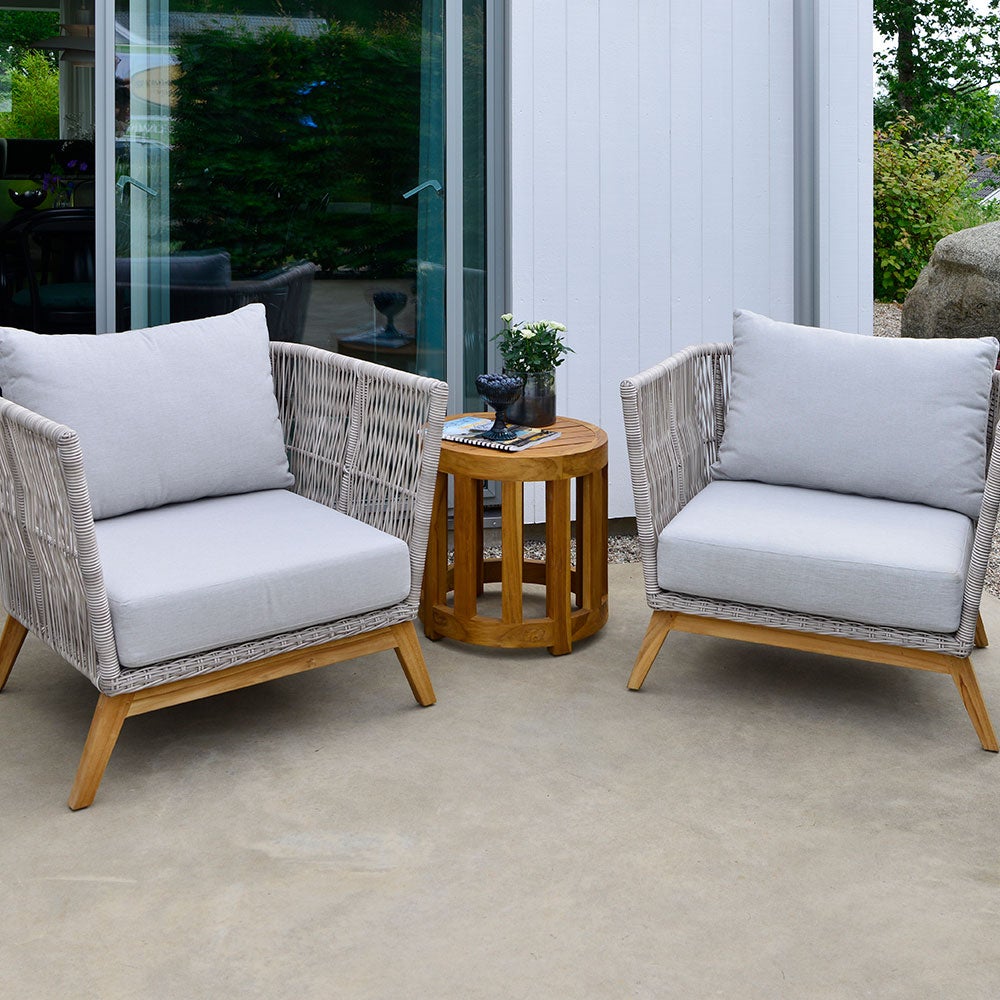 Lounge coffee table 50 cm teak 