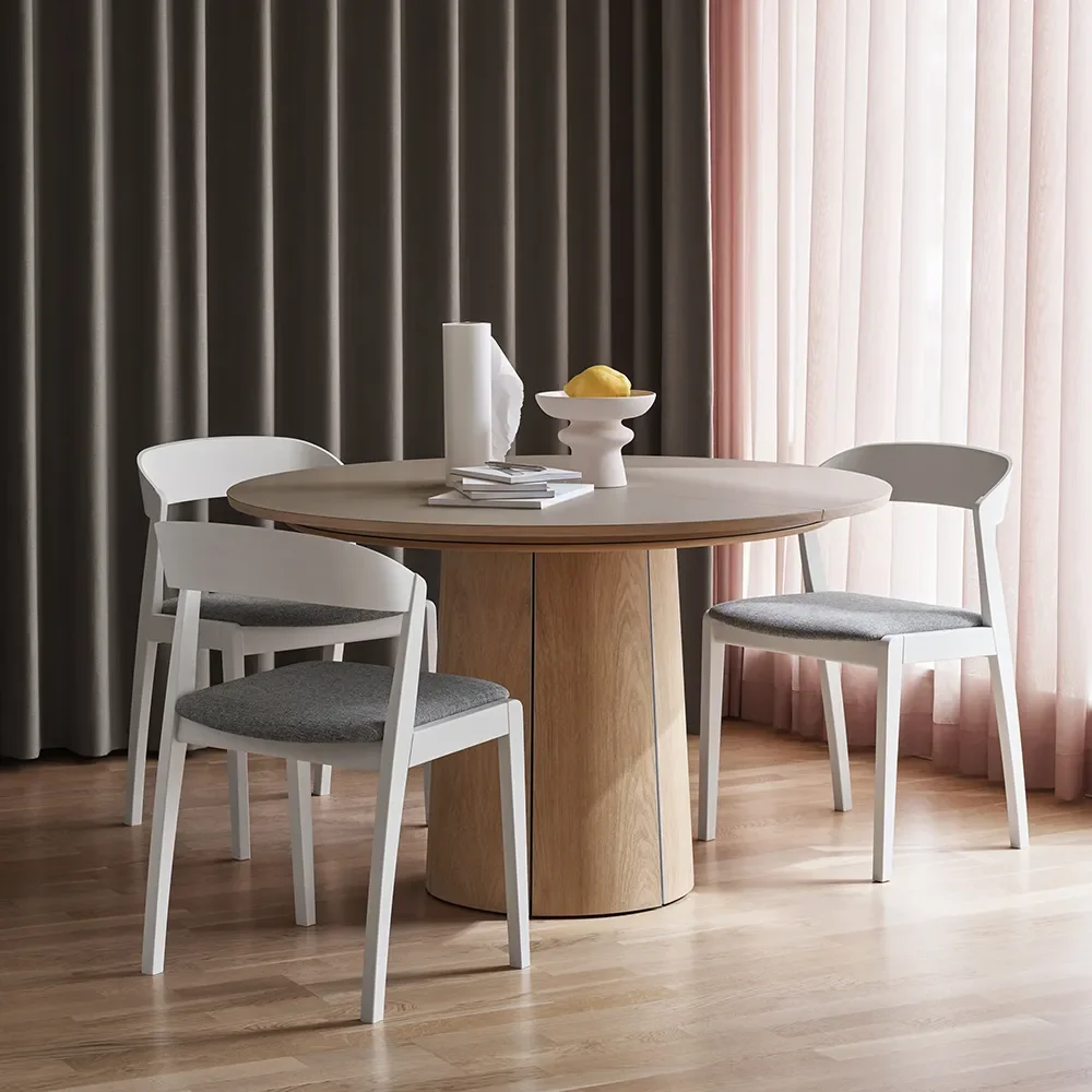 SM33 Table Oak Mocha Brown Lacquer Oiled look