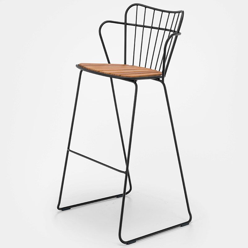 Paon bar stool black steel