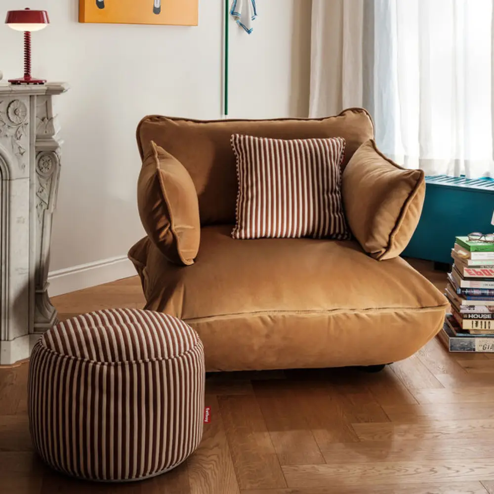 Sumo armrest velvet recycled almond