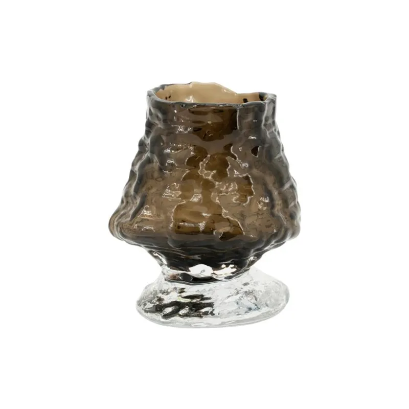 Melte small 14,5x14,5x15,5 cm Glass Brown