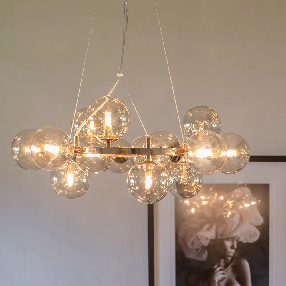 Splendor Ceiling Light Ø58cm Gold Amber