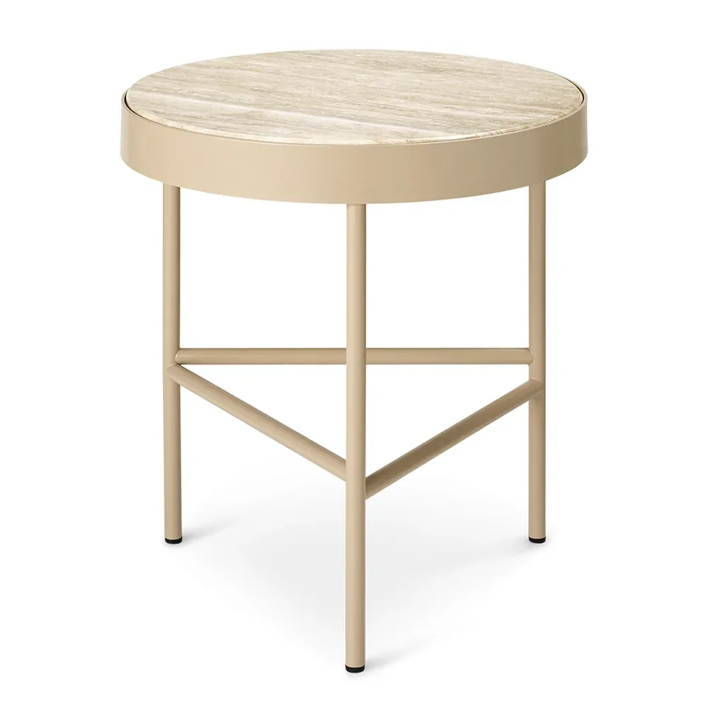 Travertine Side table - Cashmere