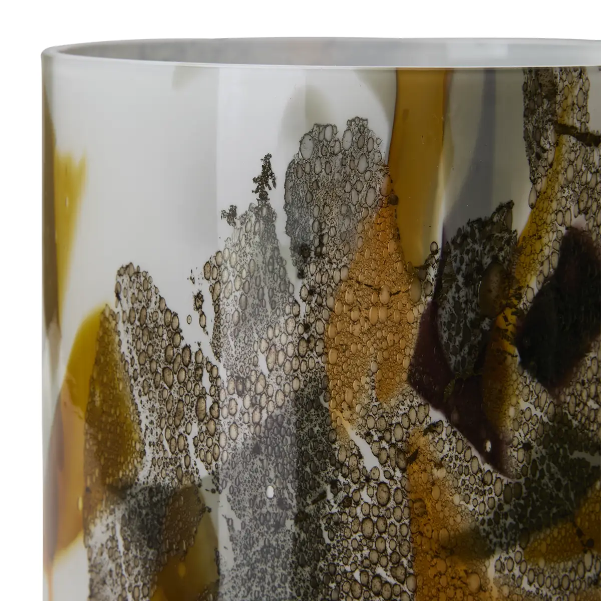 Table Lamp in Glass Eldor Brown Multicolor H25 cm