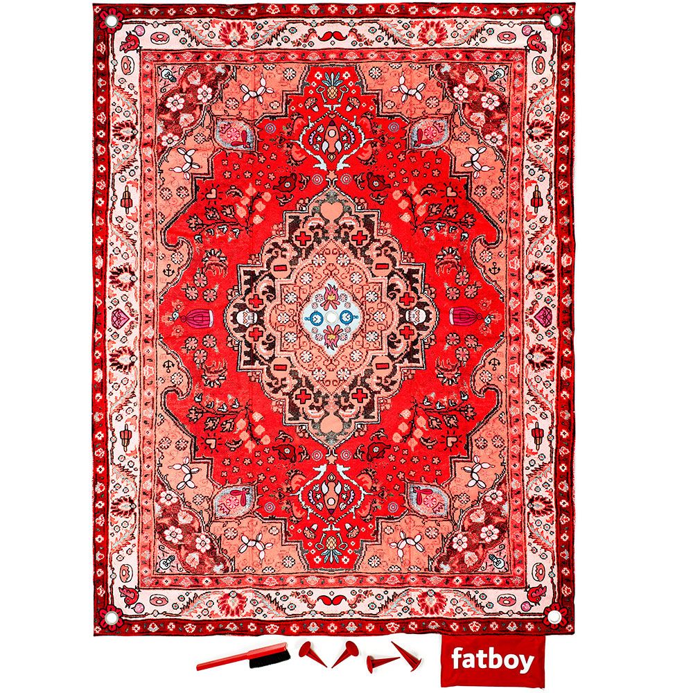 Picnic lounge carpet 210 x 280 cm red